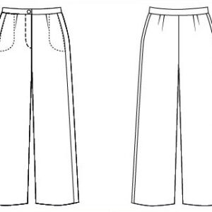 Waist Fitted trousers linen-cotton