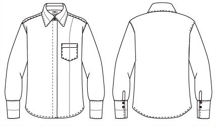 6 JACKET Fashion outline Ona fitted shirt cotton