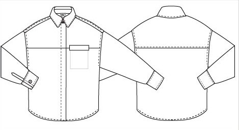 6 JACKET Fashion outline Oversized Shirt organic cotton